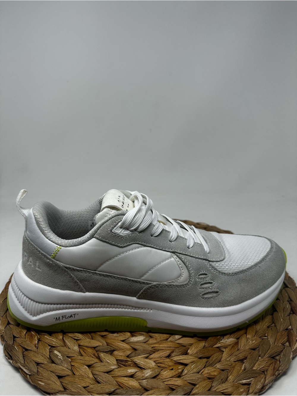 Municipal Origin Shoe Sneakers White Grey Slime Size 9-9.5 Men's